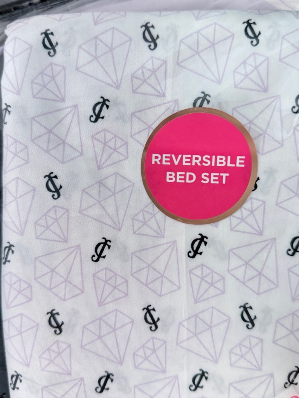 Juicy Couture Queen Reversible Bedding Set 8 Piece Comforter Sheet Set Glam - Picture 5 of 9
